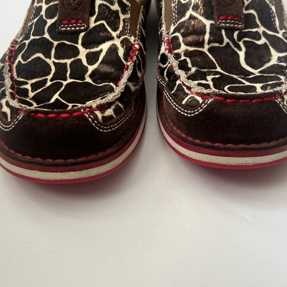Brown and Animal Print Slip-On Shoes - Picture 3 of 8